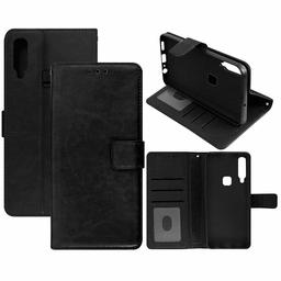 Amazon Brand - Solimo Flip Leather Mobile Cover (Soft & Flexible Back case) for Vivo Y17 (Black)