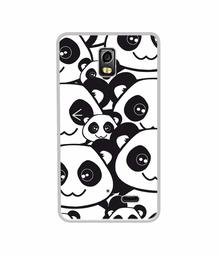 Amazon Brand - Solimo Designer Panda Texture UV Printed Soft Back Case Mobile Cover for LYF Water 10