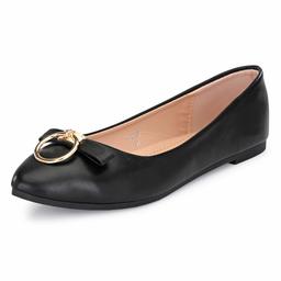 Flavia Women's Black Ballet Flats-8 UK (39 EU) (9 US) (FK/WQ007/BLK)