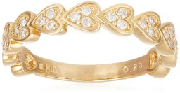 AJC Collection Diamond K18 Yellow Gold Heart Motif Ring