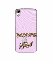 Amazon Brand - Solimo Designer Daddy's Girl in Glitter Pattern 3D Printed Hard Back Case Mobile Cover for HTC Desire 828 Dual