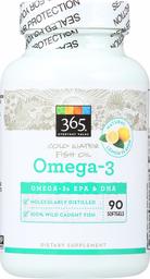 365 Everyday Value, Omega-3, Lemon Flavor, 90 ct