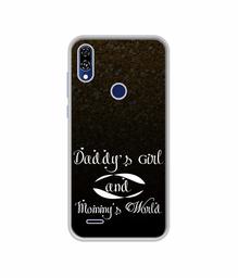 Amazon Brand - Solimo Designer Daddy's Girl and Mummy World UV Printed Soft Back Case Mobile Cover for Gionee F10