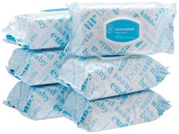 Amazon Elements Updated Formula Baby Wipes, Unscented, 480 Count, Flip-Top Packs