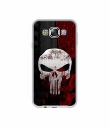 Amazon Brand - Solimo Designer Punisher Skull UV Printed Soft Back Case Mobile Cover for Samsung Galaxy E5