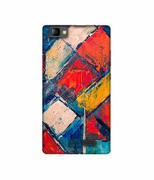 Amazon Brand - Solimo Designer Dark Multicolor Blocks UV Printed Soft Back Case Mobile Cover for Lyf Wind 7