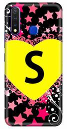 Amazon Brand - Solimo Designer Heart Pattern Alphabet-S 3D Printed Hard Back Case Mobile Cover for Vivo Y19 / Vivo U20