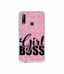 Amazon Brand - Solimo Designer Girl Boss On Pink Sparkle UV Printed Soft Back Case Mobile Cover for LG W30