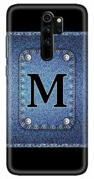 Amazon Brand - Solimo Designer Button Jeans Alphabet-M 3D Printed Hard Back Case Mobile Cover for Xiaomi Redmi Note 8 Pro