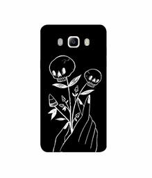 Amazon Brand - Solimo Designer Skull Flower 3D Printed Hard Back Case Mobile Cover for Samsung Galaxy J5 (2016)