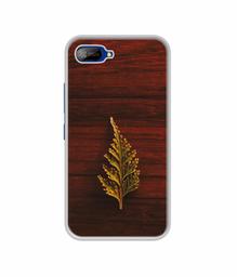 Amazon Brand - Solimo Designer Leaf on Wood UV Printed Soft Back Case Mobile Cover for Itel A25