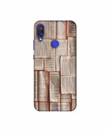 Amazon Brand - Solimo Designer Books Texture 3D Printed Hard Back Case Mobile Cover for Xiaomi Redmi Note 7 Pro