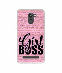 Amazon Brand - Solimo Designer Girl Boss On Pink Sparkle UV Printed Soft Back Case Mobile Cover for 10.or D