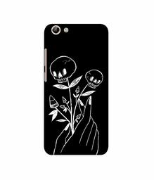 Amazon Brand - Solimo Designer Skull Flower 3D Printed Hard Back Case Mobile Cover for Vivo Y69