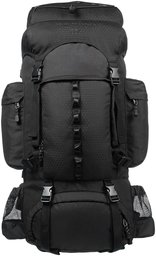 AmazonBasics Internal Frame Hiking Backpack with Rainfly, 75 L, Black