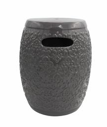 Amazon Brand – Ravenna Home Damask-Pattern Ceramic Garden Stool or Side Table, 16