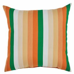 Amazon Brand – Rivet Mid-Century Outdoor Striped Throw Pillow - 17 x 17 Inch, Fiesta