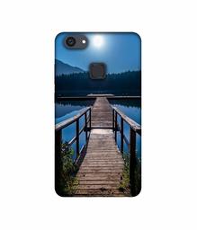 Amazon Brand - Solimo Designer Wooden Beach UV Printed Soft Back Case Mobile Cover for Vivo V7 Plus