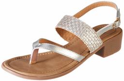 Flavia Women's Silver Fashion Sandals-7 UK (39 EU) (8 US) (FL/214/SLV)