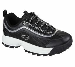 Concept 3 by Skechers Beyond Fresh Zapatillas de Moda con Cordones para Mujer, Negro/Plateado, 6.5