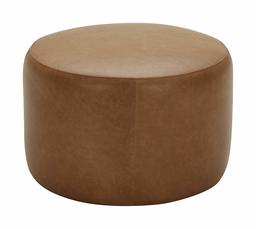 Rivet Tompkins Contemporary Foam-Padded Leather Ottoman, 24