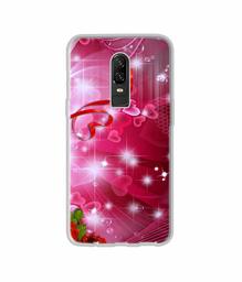 Amazon Brand - Solimo Designer Love UV Printed Soft Back Case Mobile Cover for OnePlus 6