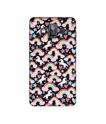 Amazon Brand - Solimo Designer Unicorn Texture 3D Printed Hard Back Case Mobile Cover for Samsung Galaxy J7 Duo