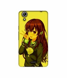 Amazon Brand - Solimo Designer DJ Girl Vector 3D Printed Hard Back Case Mobile Cover for Micromax Canvas Selfie 2 Q340