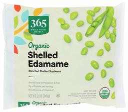 365 Everyday Value, Organic Shelled Edamame, Blanched Shelled Soybeans, 12 oz, (Frozen)