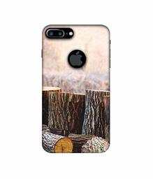 Amazon Brand - Solimo Designer Wood logs 3D Printed Hard Back Case Mobile Cover for Apple iPhone 7 Plus (Logo Cut)