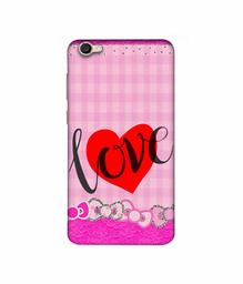 Amazon Brand - Solimo Designer Love Print On Cloth Pattern 3D Printed Hard Back Case Mobile Cover for Vivo V5