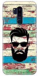 Amazon Brand - Solimo Designer Beard Man Black 3D Printed Hard Back Case Mobile Cover for LG G7