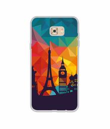 Amazon Brand - Solimo Designer Colored Paris UV Printed Soft Back Case Mobile Cover for Samsung Galaxy C7 Pro