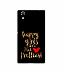 Amazon Brand - Solimo Designer Happy Girls are The Prettiest UV Printed Soft Back Case Mobile Cover for Sony Xperia R1 Plus