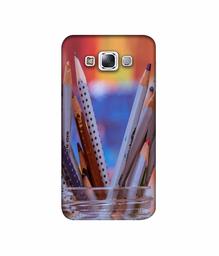 Amazon Brand - Solimo Designer Pencile 3D Printed Hard Back Case Mobile Cover for Samsung Galaxy E7