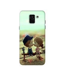 Amazon Brand - Solimo Designer Love Couples Pattern 3D Printed Hard Back Case Mobile Cover for Samsung Galaxy A6 Plus