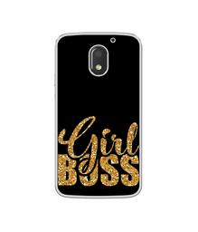 Amazon Brand - Solimo Designer Sparkle Girl Boss UV Printed Soft Back Case Mobile Cover for Motorola Moto E3 Power