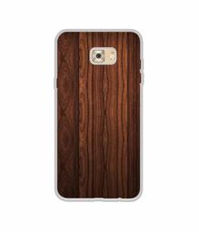 Amazon Brand - Solimo Designer Wooden Texture UV Printed Soft Back Case Mobile Cover for Samsung Galaxy C7 Pro