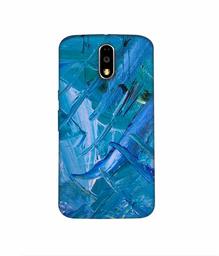 Amazon Brand - Solimo Designer Blue Paint 3D Printed Hard Back Case Mobile Cover for Motorola Moto G4 Plus