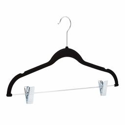 AmazonBasics Velvet Skirt Hangers with Clips, 30-Pack, Black