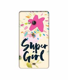 Amazon Brand - Solimo Designer Super Girl 3D Printed Hard Back Case Mobile Cover for Microsoft Lumia 540