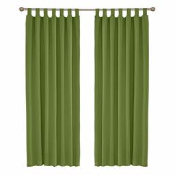 Umi.Essentials 2 stuks Decoratieve sjaal Lusgordijn gordijn verduistering 245x140 cm appelgroen