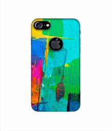 Amazon Brand - Solimo Designer Color Stokes 3D Printed Hard Back Case Mobile Cover for Apple iPhone 7 (with Logo Cut)