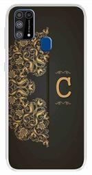 Amazon Brand - Solimo Designer Multicolor Black Pattern Alphabet-C Printed Soft Back Case Mobile Cover for Samsung Galaxy M31