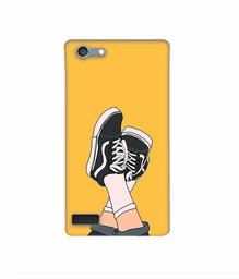 Amazon Brand - Solimo Designer Boy Shoes Pattern 3D Printed Hard Back Case Mobile Cover for Oppo Neo 7