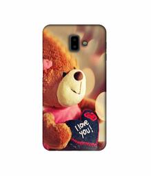 Amazon Brand - Solimo Designer Teddy Bear 3D Printed Hard Back Case Mobile Cover for Samsung Galaxy J6 Plus