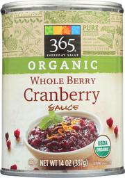 365 Everyday Value, Organic Cranberry Sauce, Whole Berry, 14 oz