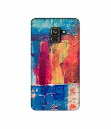 Amazon Brand - Solimo Designer Randam Color Mixing 3D Printed Hard Back Case Mobile Cover for Samsung Galaxy A8 Plus