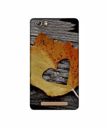 Amazon Brand - Solimo Designer Leaf with Heart Cut 3D Printed Hard Back Case Mobile Cover for Gionee Marathon M5 lite