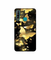 Amazon Brand - Solimo Designer Golden Butterfly Pattern 3D Printed Hard Back Case Mobile Cover for Vivo Z1 Pro